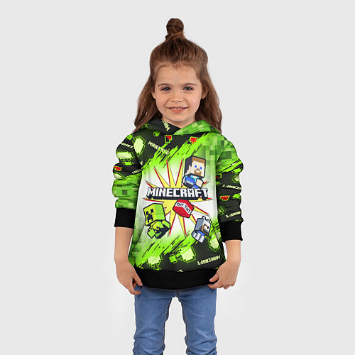 Детская толстовка MINECRAFT ART МАЙНКРАФТ АРТ / 3D-Черный – фото 4