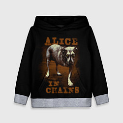 Толстовка-худи детская Alice in chains Dog, цвет: 3D-меланж