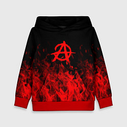 Толстовка-худи детская Гражданская оборона пламя, цвет: 3D-красный