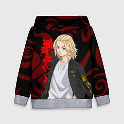 Толстовка-худи детская МАЙКИ МАНДЗИРО САНО КРАСНЫЙ ОРНАМЕНТ, цвет: 3D-меланж