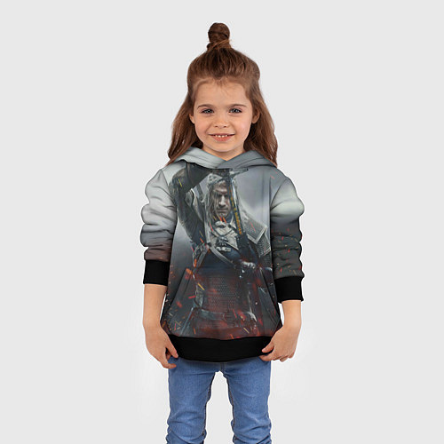 Детская толстовка ВЕДЬМАК СЕРИАЛ ДИКАЯ ОХОТА / 3D-Черный – фото 4