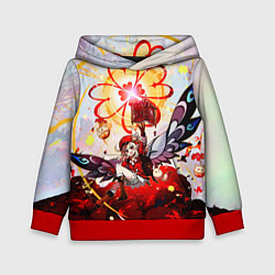 Толстовка-худи детская Кли с крыльями при взрыве Genshin Impact, цвет: 3D-красный