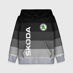 Толстовка-худи детская SKODA, ШКОДА ГРАДИЕНТ, цвет: 3D-меланж