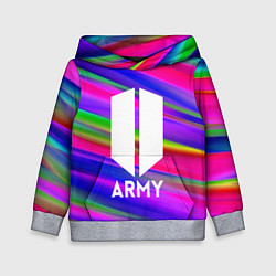 Толстовка-худи детская BTS ARMY RAIBOW, цвет: 3D-меланж