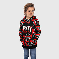 Толстовка-худи детская Poppy Playtime Huggy Wuggy Smile, цвет: 3D-черный — фото 2