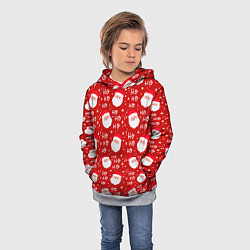 Толстовка-худи детская САНТА КЛАУС НОВЫЙ ГОД, цвет: 3D-меланж — фото 2