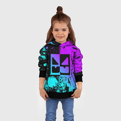 Детская толстовка GEOMETRY DASH NEON LEVELS SMILE / 3D-Черный – фото 4