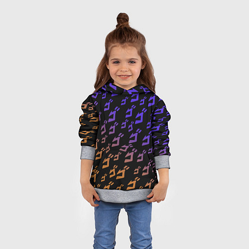 Детская толстовка JOJOS BIZARRE ADVENTURE PATTERN / 3D-Меланж – фото 4