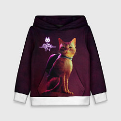 Толстовка-худи детская Stray: Wandering Cat, цвет: 3D-белый