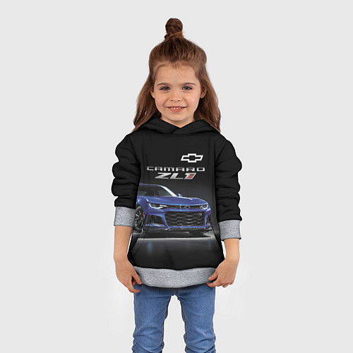 Детская толстовка Chevrolet Camaro ZL1 Motorsport / 3D-Меланж – фото 4