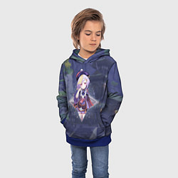 Толстовка-худи детская Цици Qiqi в примогеме, Genshin Impact Геншин импак, цвет: 3D-синий — фото 2