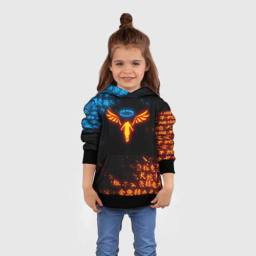 Детская толстовка ОГНЕННЫЙ WALHALLA TEAM TOKYO REVENGERS / 3D-Черный – фото 4