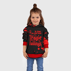 Толстовка-худи детская DARKEST DUNGEON RED, БРЫЗГИ КРОВИ, цвет: 3D-красный — фото 2