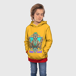 Толстовка-худи детская Moon lord, цвет: 3D-красный — фото 2