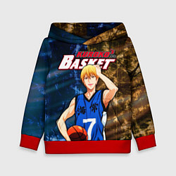 Толстовка-худи детская Kuroko no Basuke, Рёта Кисе Kise Ryota, цвет: 3D-красный