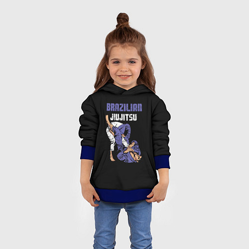 Детская толстовка BRAZILIAN JIU JITSU - BJJ / 3D-Синий – фото 4