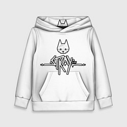 Толстовка-худи детская Stray, цвет: 3D-белый