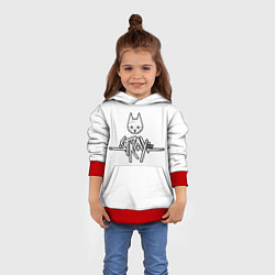 Толстовка-худи детская Stray, цвет: 3D-красный — фото 2