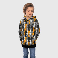 Толстовка-худи детская Злой Кот мем, цвет: 3D-черный — фото 2
