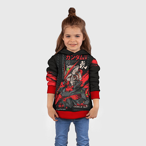 Детская толстовка MBF-P02 Gundam Astray Red Frame / 3D-Красный – фото 4