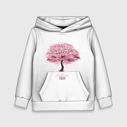 Толстовка-худи детская Sakura Tree, цвет: 3D-белый