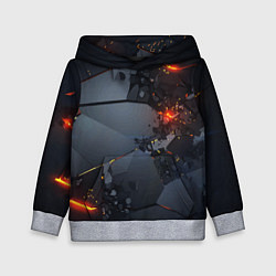 Детская толстовка НЕОНОВЫЙ ВЗРЫВ ПЛИТЫ, ОБЛОМКИ NEON EXPLOSION
