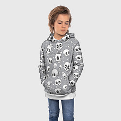 Толстовка-худи детская Skulls & bones, цвет: 3D-белый — фото 2