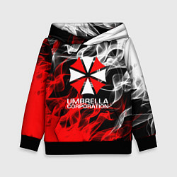 Толстовка-худи детская Umbrella Corporation Fire, цвет: 3D-черный