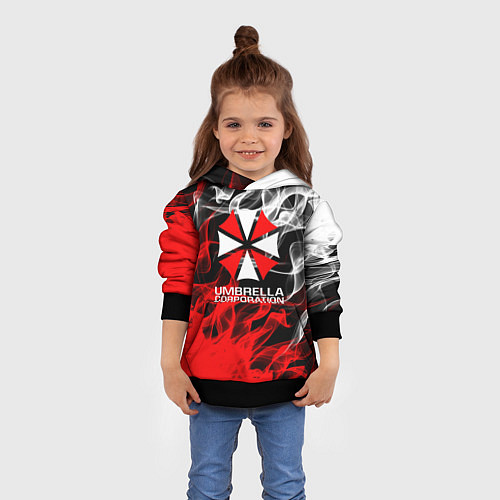 Детская толстовка Umbrella Corporation Fire / 3D-Черный – фото 4