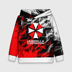 Толстовка-худи детская Umbrella Corporation Fire, цвет: 3D-белый