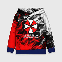 Толстовка-худи детская Umbrella Corporation Fire, цвет: 3D-синий