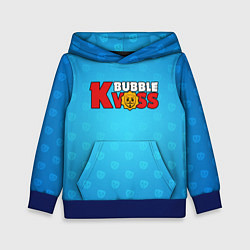 Толстовка-худи детская Bubble kvass logo, цвет: 3D-синий