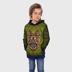 Толстовка-худи детская Кибер-лис, цвет: 3D-синий — фото 2