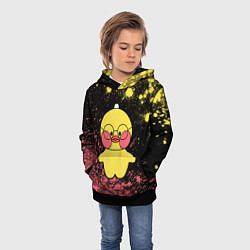 Толстовка-худи детская LALAFANFAN - ЖЕЛТАЯ Арт, цвет: 3D-черный — фото 2