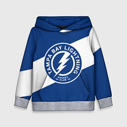 Толстовка-худи детская Тампа-Бэй Лайтнинг , Tampa Bay Lightning, цвет: 3D-меланж