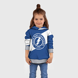 Толстовка-худи детская Тампа-Бэй Лайтнинг , Tampa Bay Lightning, цвет: 3D-меланж — фото 2