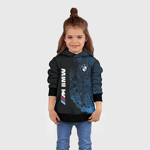 Детская толстовка BMW M Series Синий Гранж / 3D-Черный – фото 4