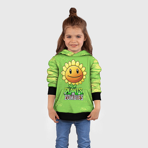 Детская толстовка Подсолнух Plants vs Zombies / 3D-Черный – фото 4