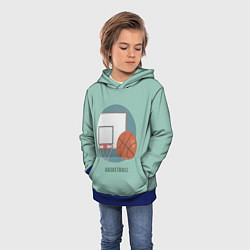 Толстовка-худи детская Basketball Спорт, цвет: 3D-синий — фото 2