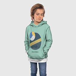 Толстовка-худи детская Volleyball Спорт, цвет: 3D-белый — фото 2