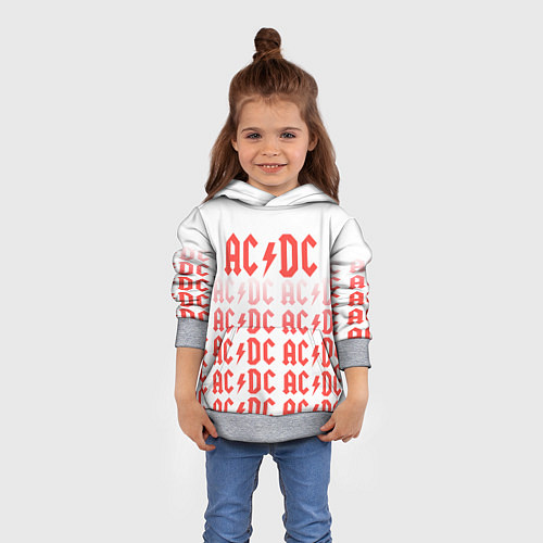 Детская толстовка Acdc Паттерн / 3D-Меланж – фото 4