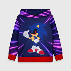 Толстовка-худи детская SONIC EXE СОНИК, цвет: 3D-красный