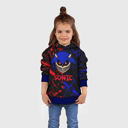 Толстовка-худи детская SONIC EXE DARK SONIC, цвет: 3D-синий — фото 2