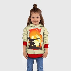 Толстовка-худи детская Снейк и Метал Гир, цвет: 3D-красный — фото 2