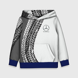 Толстовка-худи детская Mercedes-Benz дрифт, цвет: 3D-синий