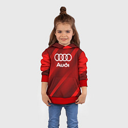 Толстовка-худи детская Audi red полосы, цвет: 3D-красный — фото 2