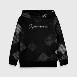 Толстовка-худи детская Mercedes-Benz - В клетку, цвет: 3D-черный