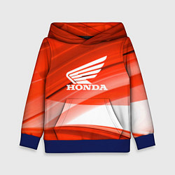 Толстовка-худи детская Honda logo auto, цвет: 3D-синий