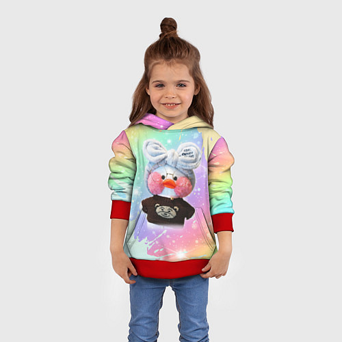 Детская толстовка УТОЧКА ЛАЛАФАНФАН Радуга / 3D-Красный – фото 4