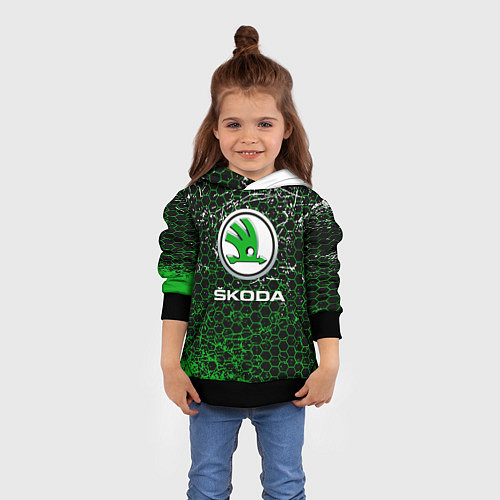 Детская толстовка Skoda: Соты / 3D-Черный – фото 4